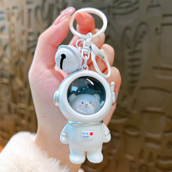Cute glow-in-the-dark astronaut keychain