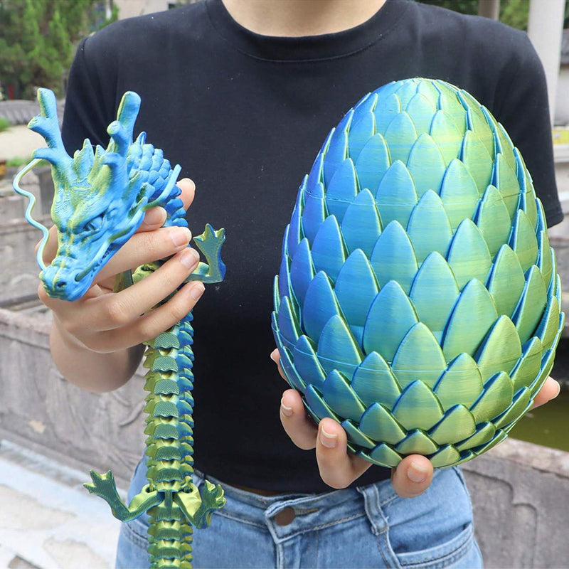 3D-Printed Dragon Scale Egg Decoration Set