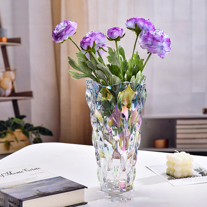 Creative wavy-pattern crystal vase