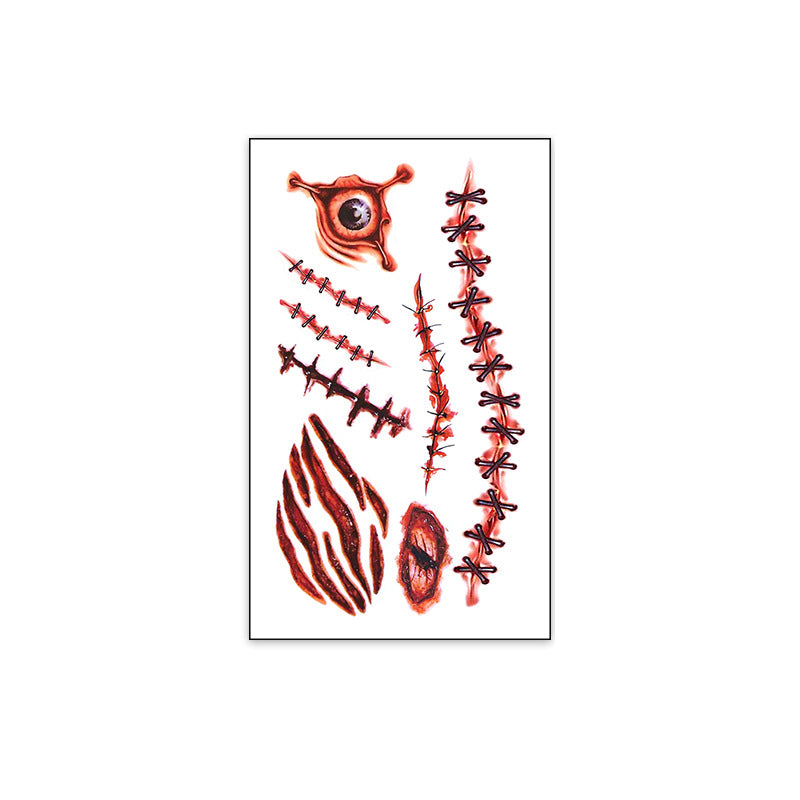 Realistic Horror Scar Temporary Tattoos