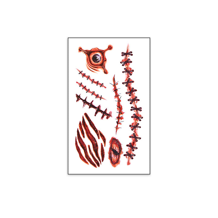 Realistic Horror Scar Temporary Tattoos