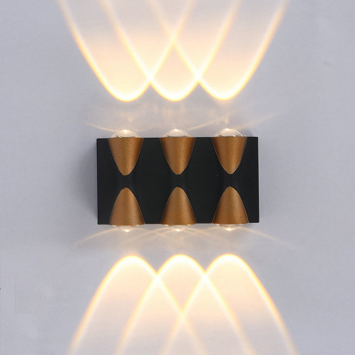 Outdoor LED wall light with a waterproof plastic housing
