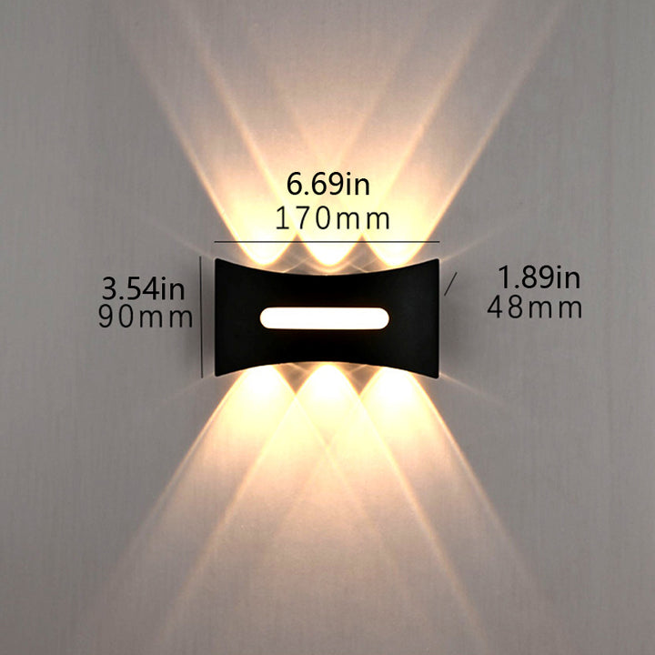 Waterproof dual-head outdoor wall light with plastic housing