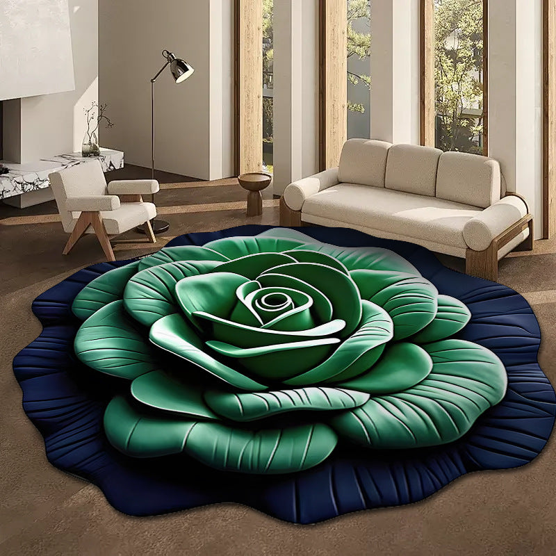 Exquisite 3D Floral Pattern Non-Slip Diatomaceous Earth Mat