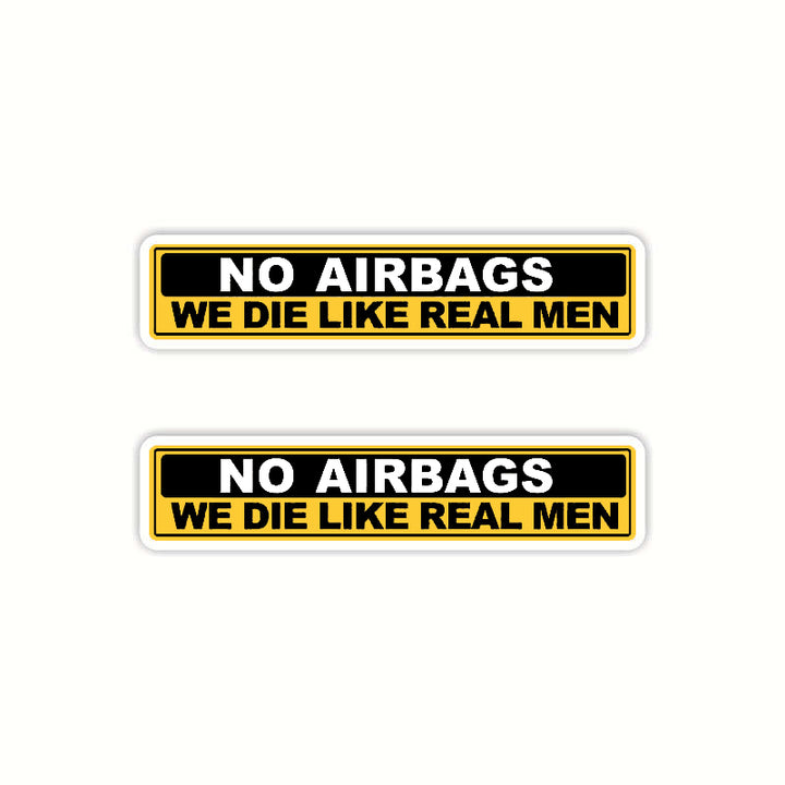 Humorous warning stickers