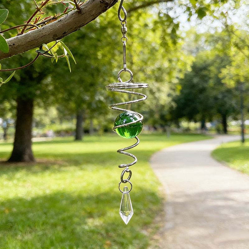 Stackable, rotatable teardrop-shaped wind chime ornament