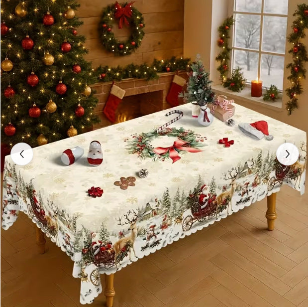 Christmas-themed table decorations