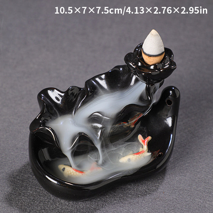 Ceramic Backflow Incense Burner Ornament