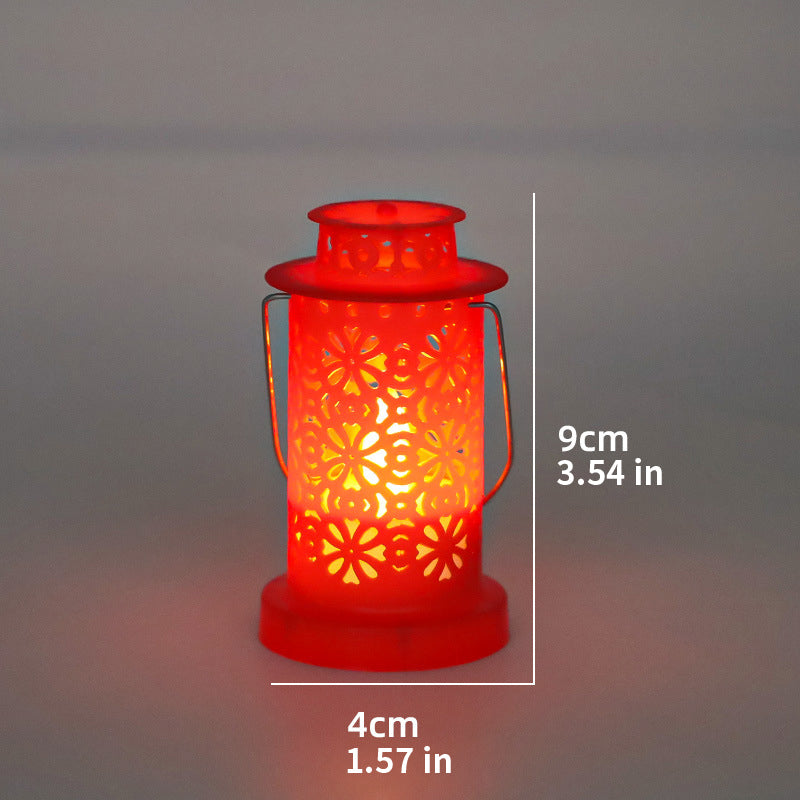 Vintage-style LED electronic candle lantern