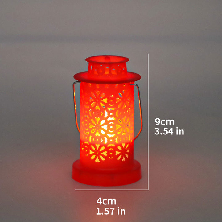 Vintage-style LED electronic candle lantern