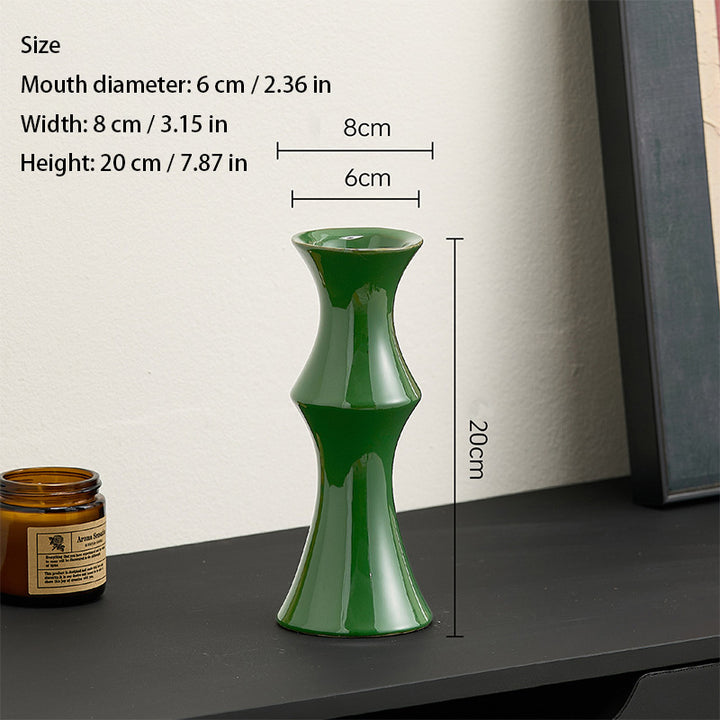 Stylish Bamboo-Style Ceramic Vase