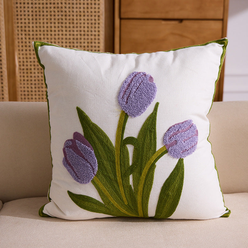 Embroidered Throw Pillow (Instagram Style)