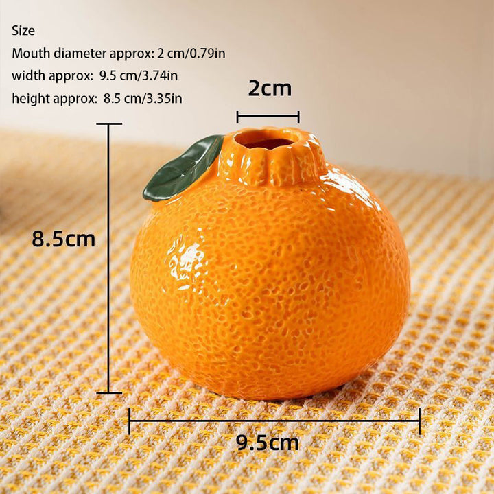 Fruit-shaped ceramic hydroponic planter