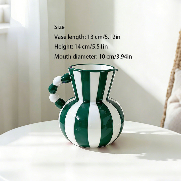 New Nordic-style retro striped ceramic vase