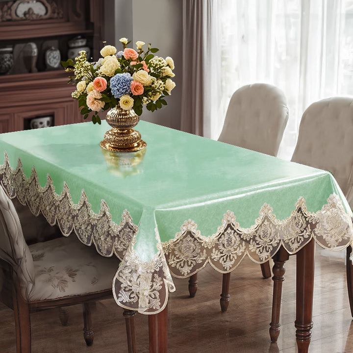 New waterproof, oil-resistant, and heat-resistant leather tablecloth