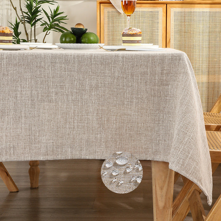 Elegant, waterproof, and dustproof solid-color tablecloth