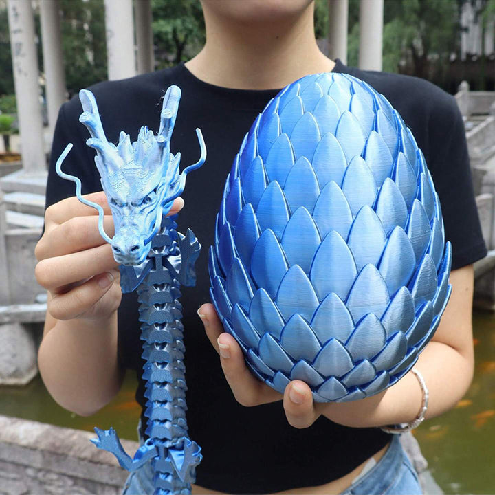 3D-Printed Dragon Scale Egg Decoration Set
