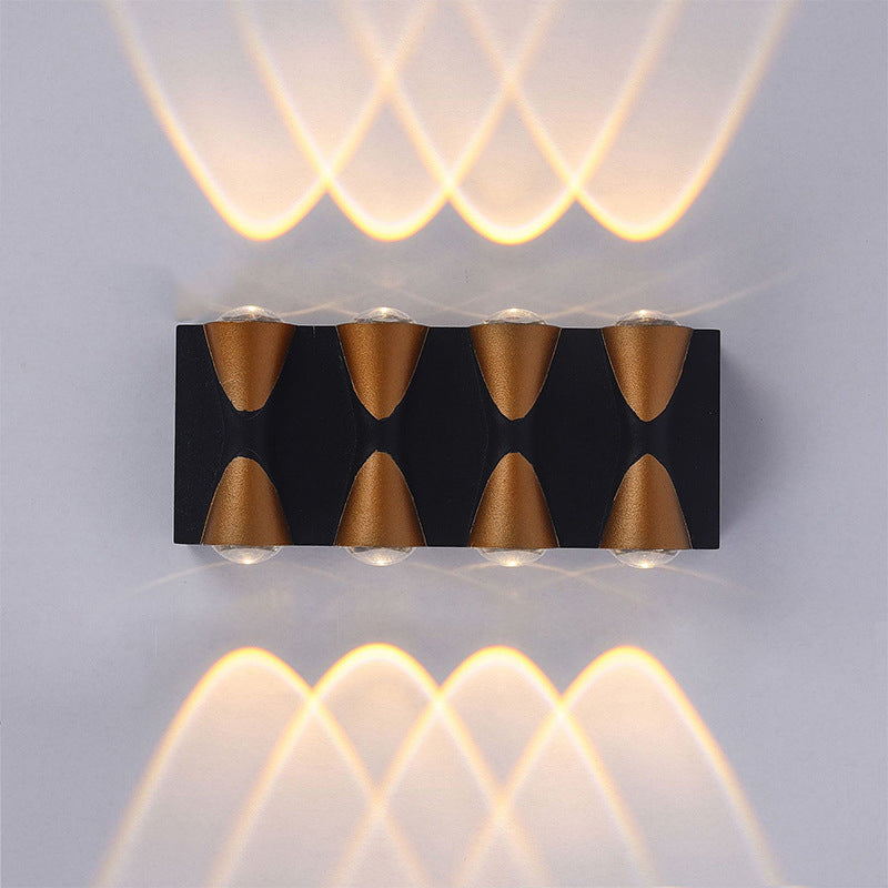 Outdoor LED wall light with a waterproof plastic housing
