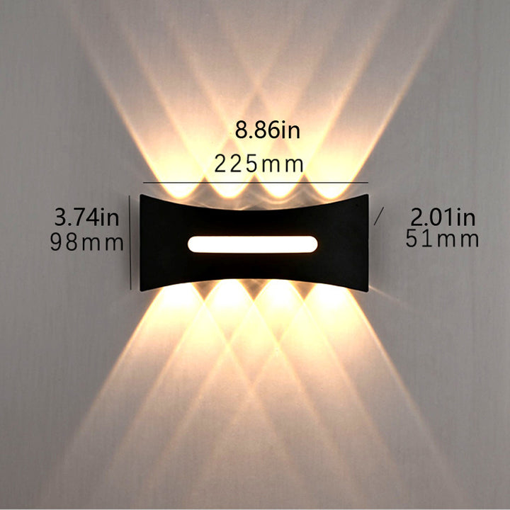 Waterproof dual-head outdoor wall light with plastic housing