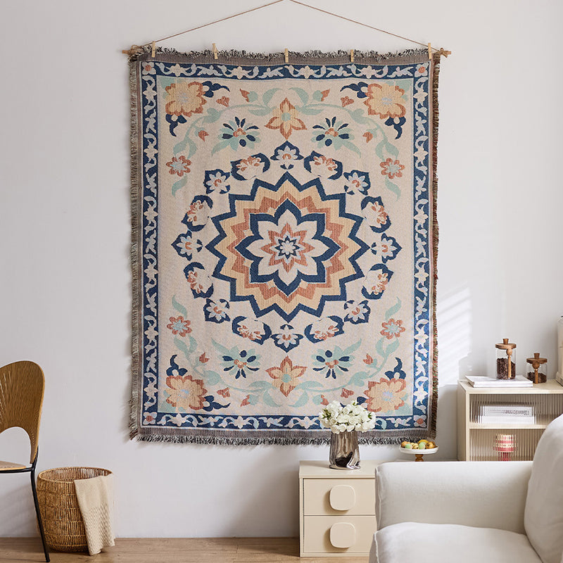 "Instagram-style" fabric wall hanging with cotton tassels
