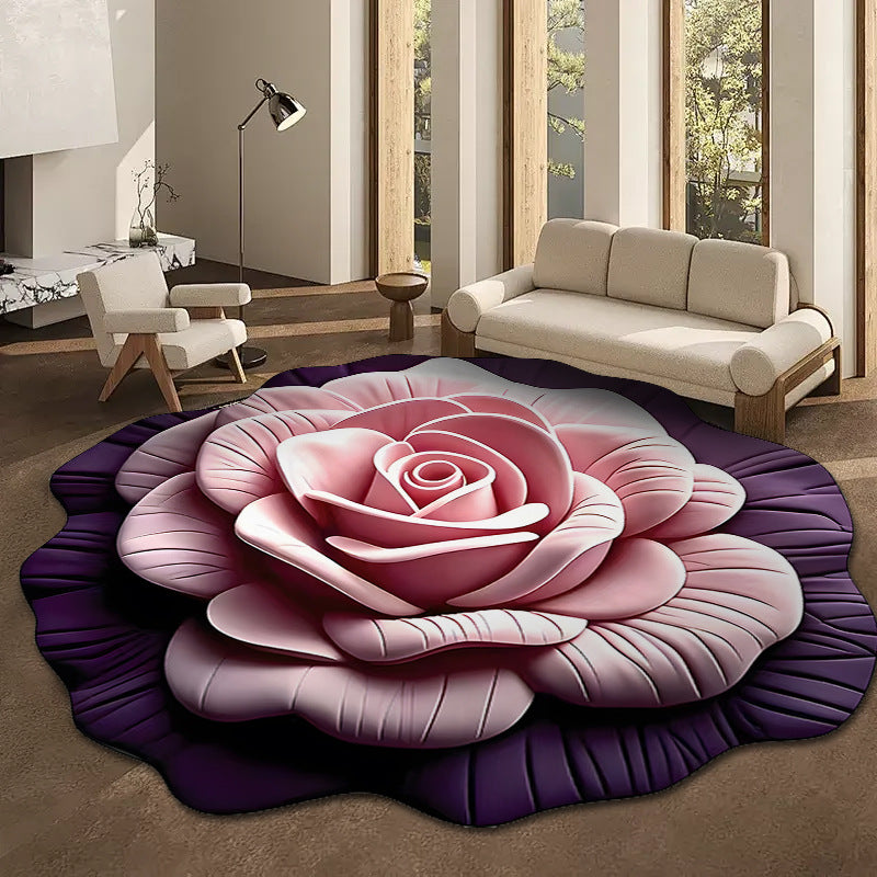 Exquisite 3D Floral Pattern Non-Slip Diatomaceous Earth Mat