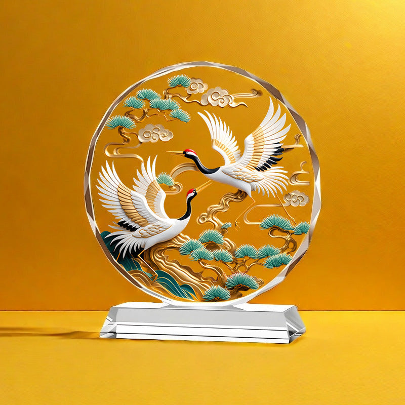 High-End Crystal Bird Ornament