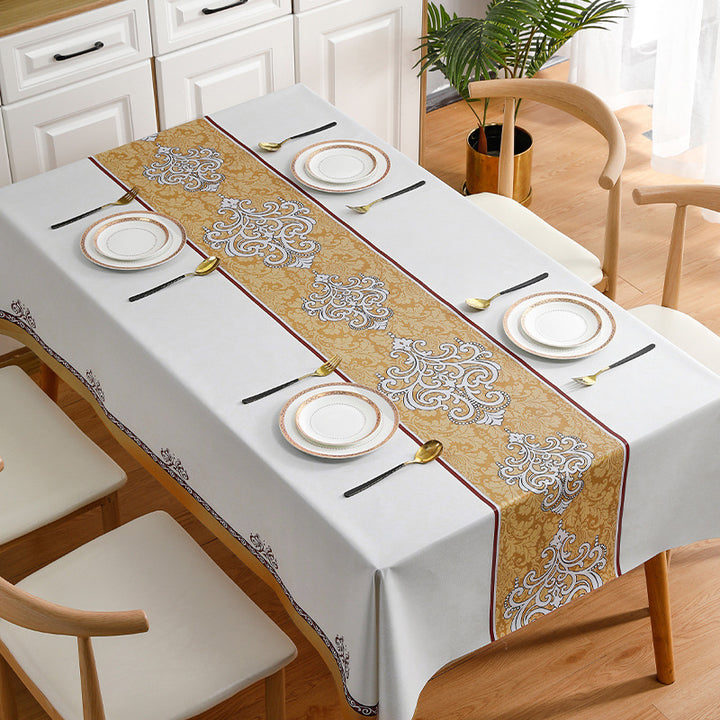 Premium-feel tablecloth: waterproof, oil-resistant, and heat-resistant.