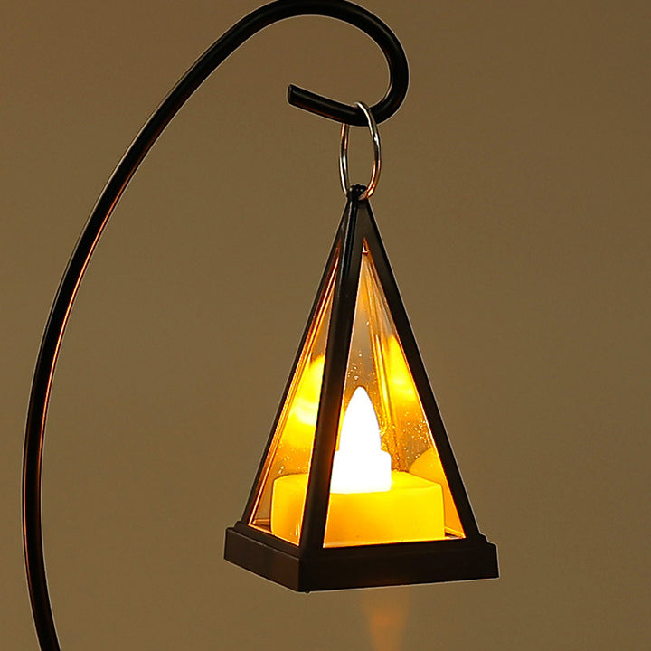 Vintage-style LED electronic candle lantern