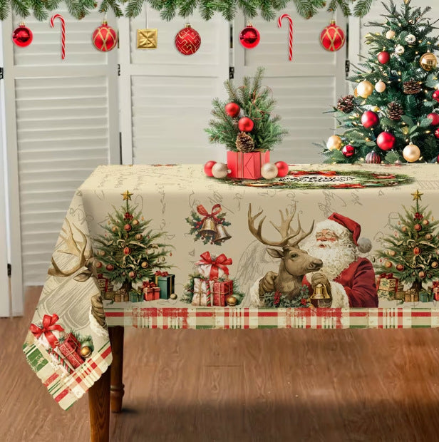 Popular Christmas-themed tablecloth decorations