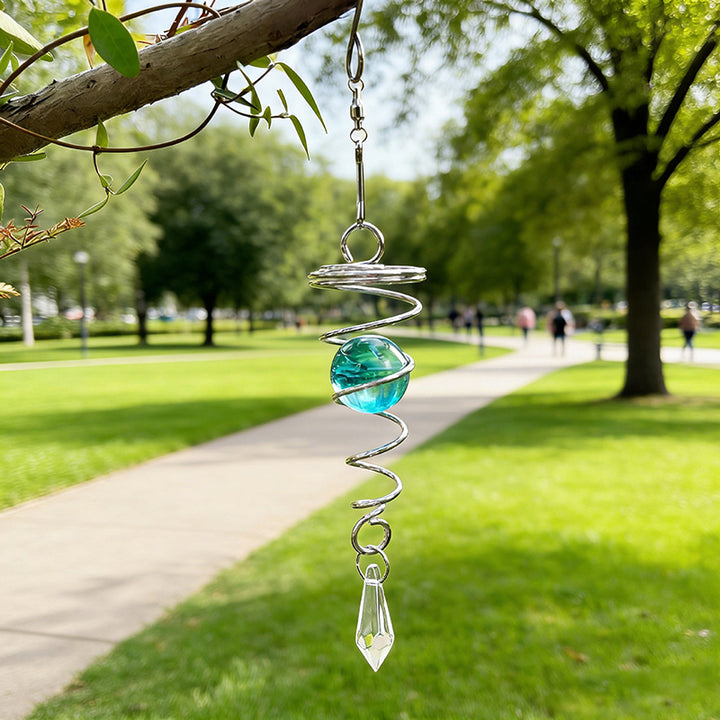 Stainless steel spiral wind chime spinner tail
