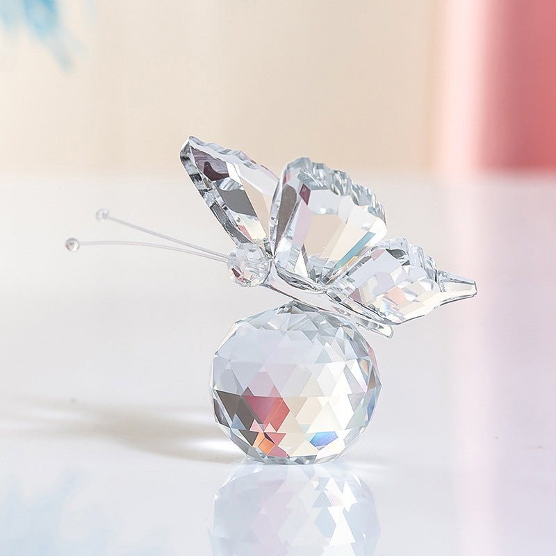 Small crystal butterfly ornament