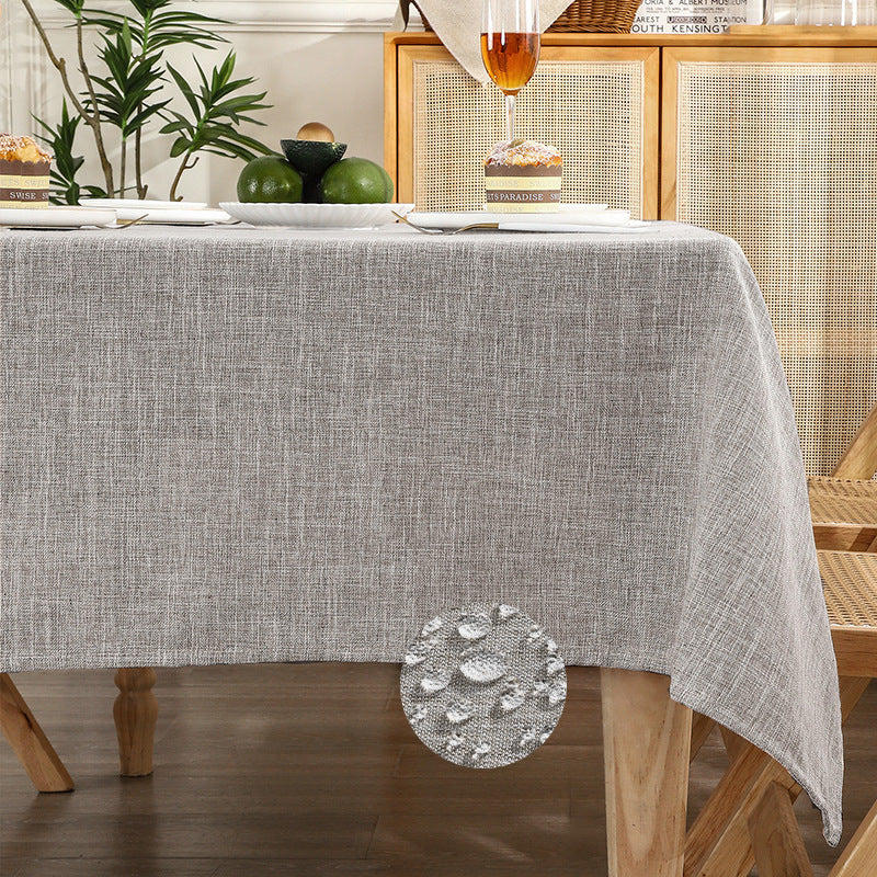 Elegant, waterproof, and dustproof solid-color tablecloth