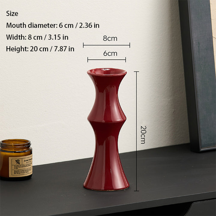 Stylish Bamboo-Style Ceramic Vase