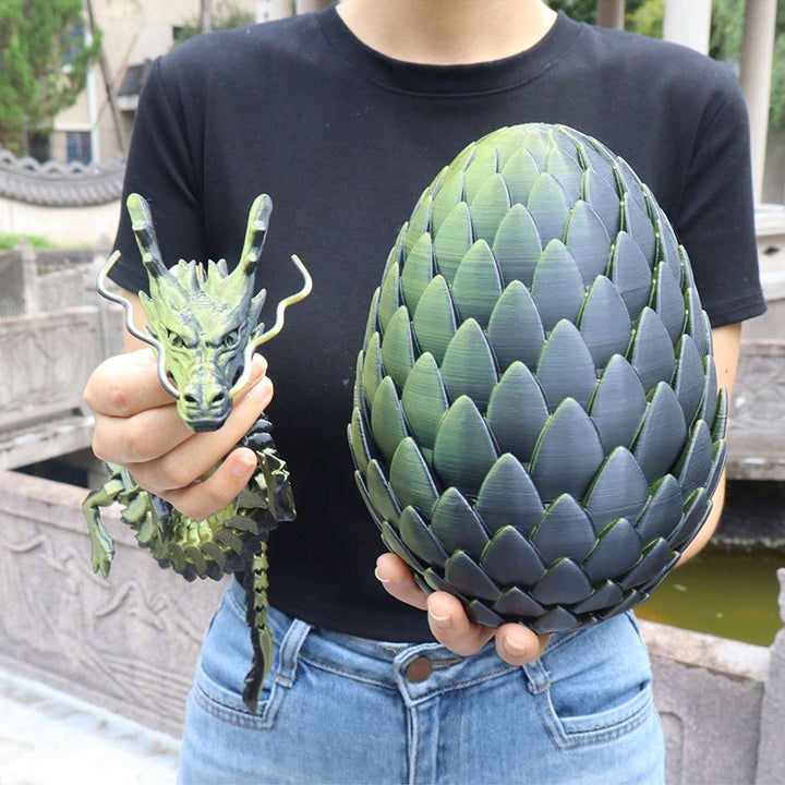 3D-Printed Dragon Scale Egg Decoration Set