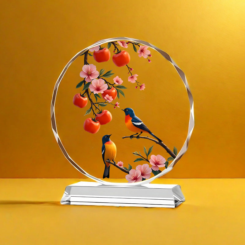 High-End Crystal Bird Ornament