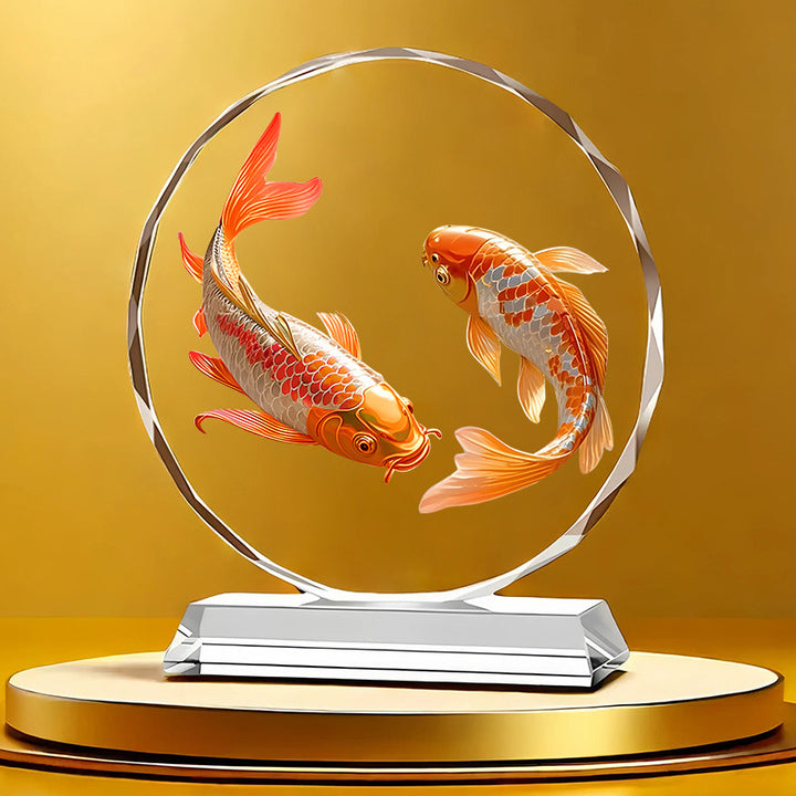 High-End Crystal Fish Desktop Ornament