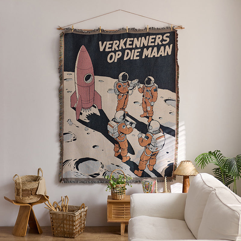 "Instagram-style" fabric wall hanging with cotton tassels