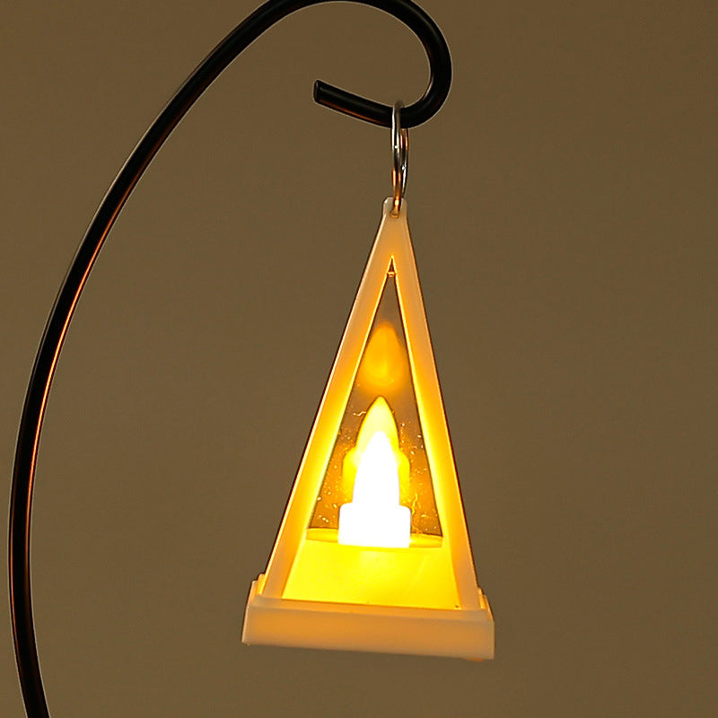 Vintage-style LED electronic candle lantern