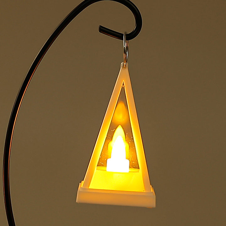 Vintage-style LED electronic candle lantern