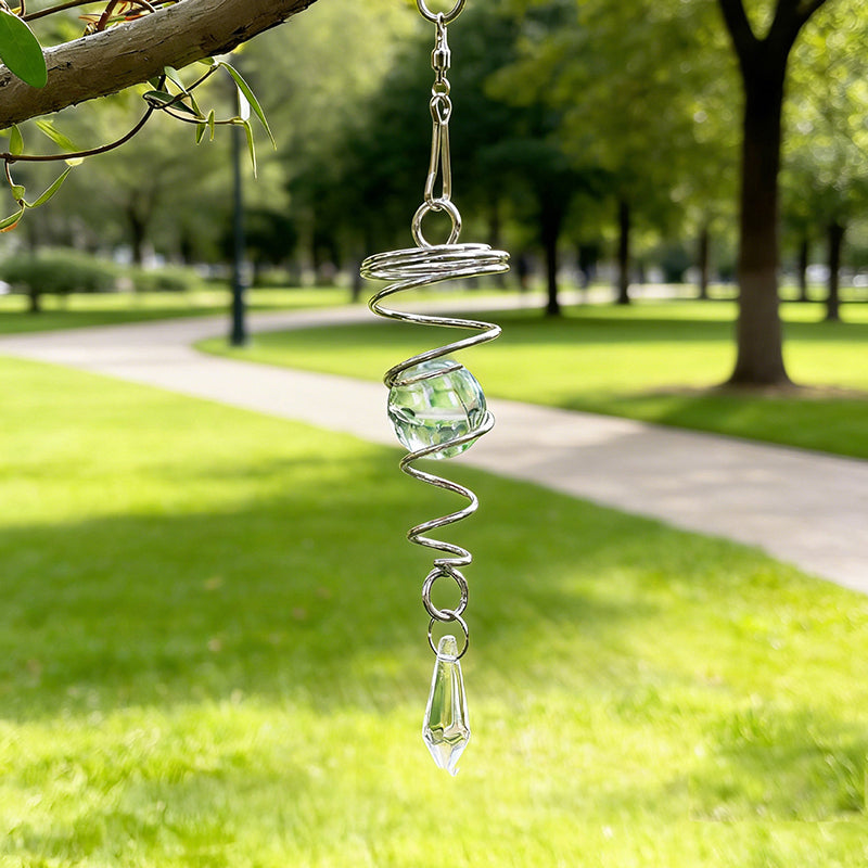 Stackable, rotatable teardrop-shaped wind chime ornament
