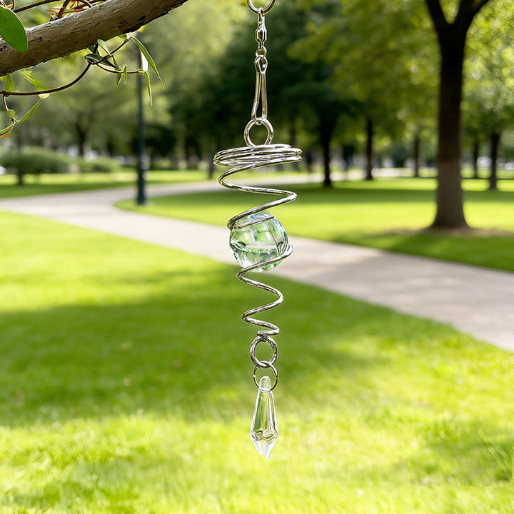 Stainless steel spiral wind chime spinner tail