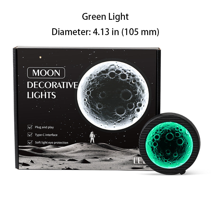 3D Relief Moon-Themed Car Window Decorative Light