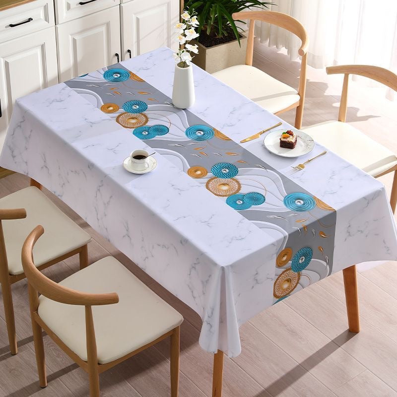 Premium-feel tablecloth: waterproof, oil-resistant, and heat-resistant.