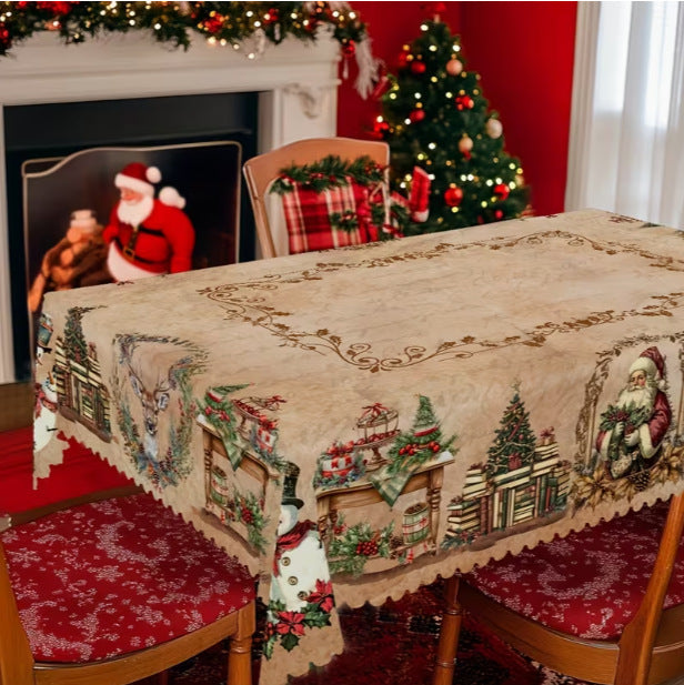 Popular Christmas-themed tablecloth decorations