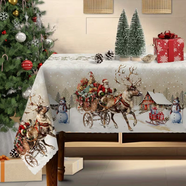 Christmas-themed table decorations