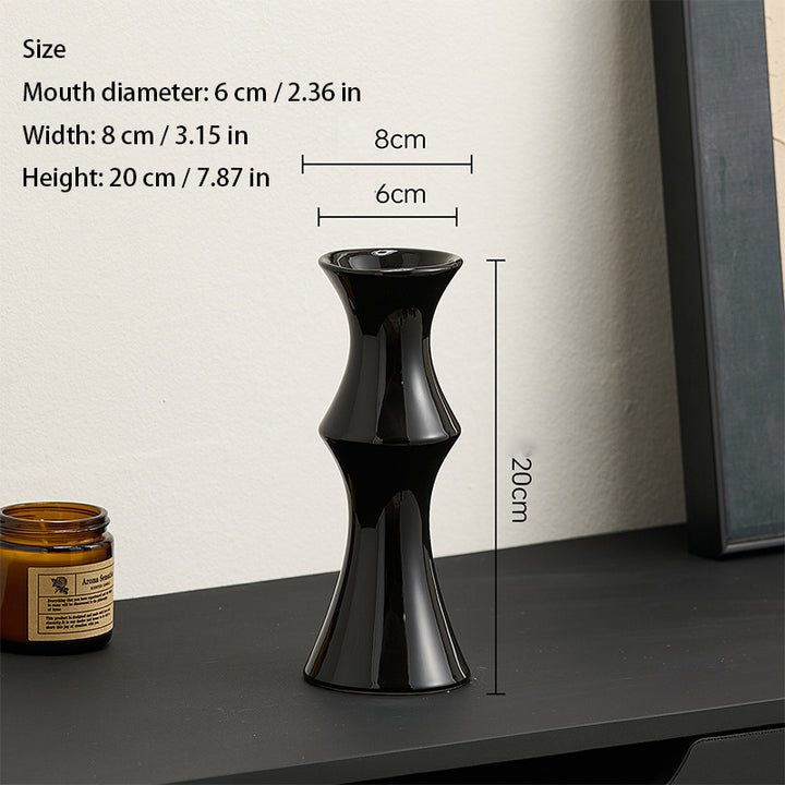 Stylish Bamboo-Style Ceramic Vase