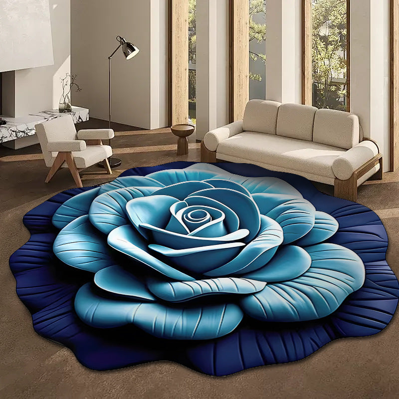 Exquisite 3D Floral Pattern Non-Slip Diatomaceous Earth Mat