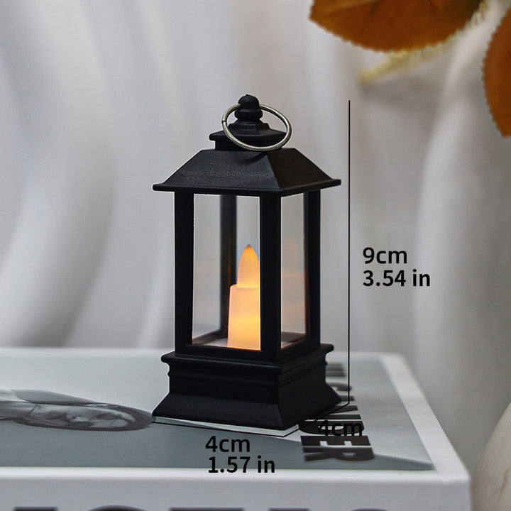 Vintage-style LED electronic candle lantern