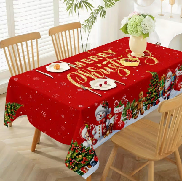 Popular Christmas-themed tablecloth decorations