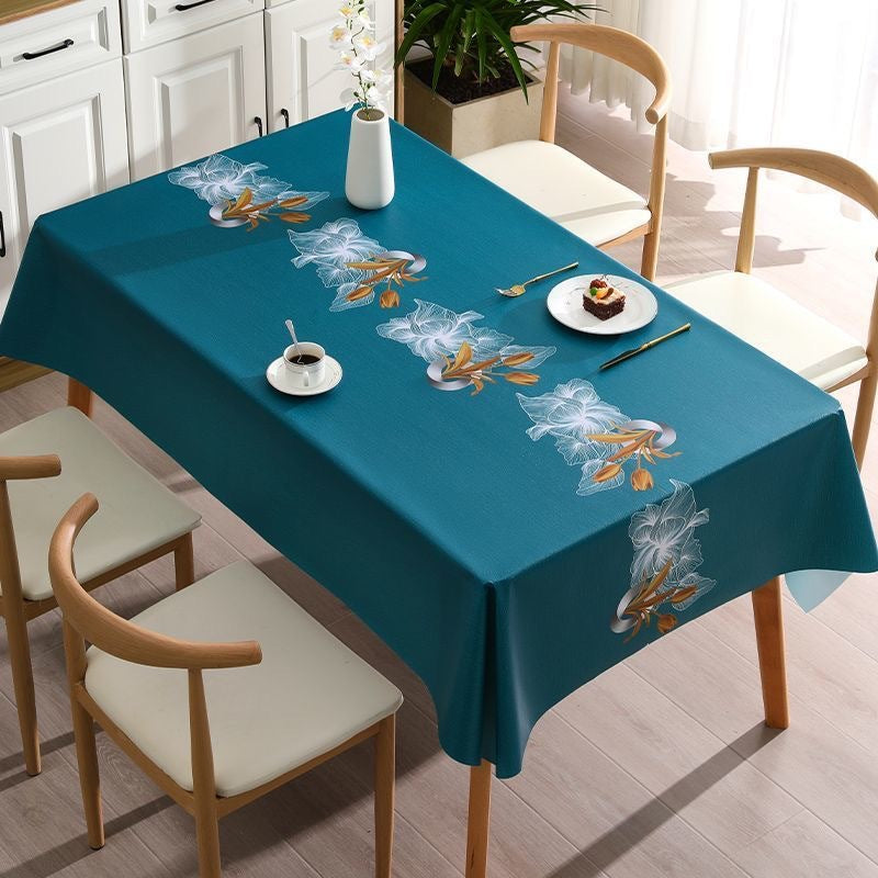 Premium-feel tablecloth: waterproof, oil-resistant, and heat-resistant.